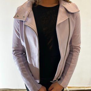 Mackage Leather Biker Jacket - Mauve Size XS